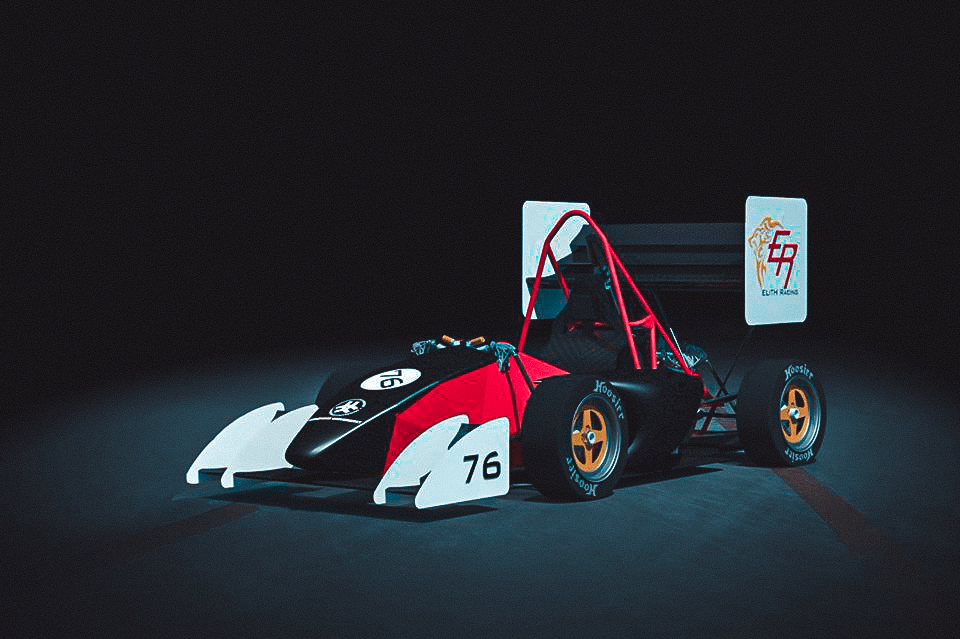 Rendering of the ER14 race car