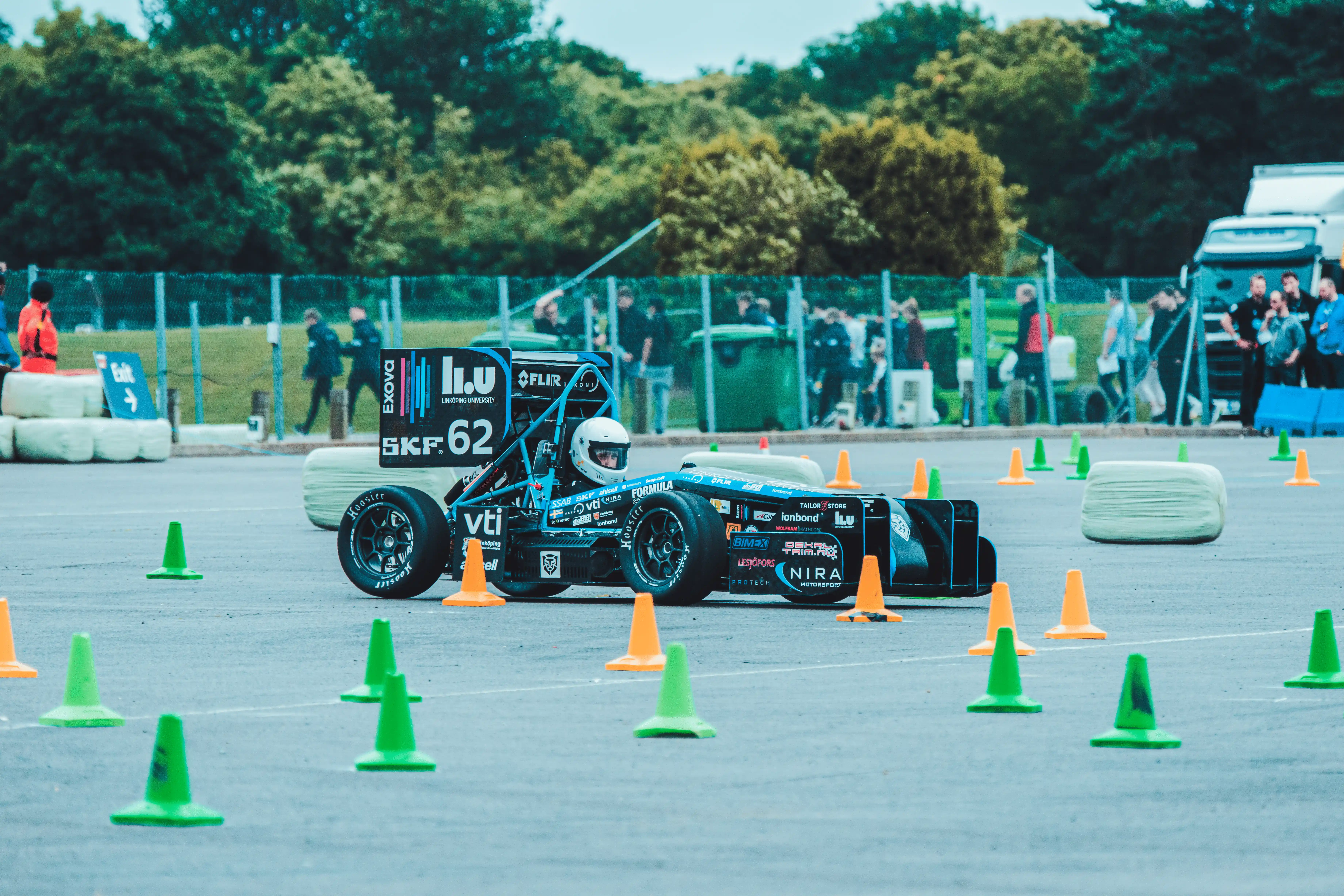 ER16 race car on silverstone circuit